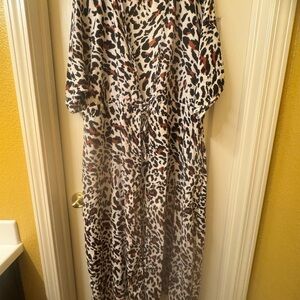 Leopard Print Swim Coverup